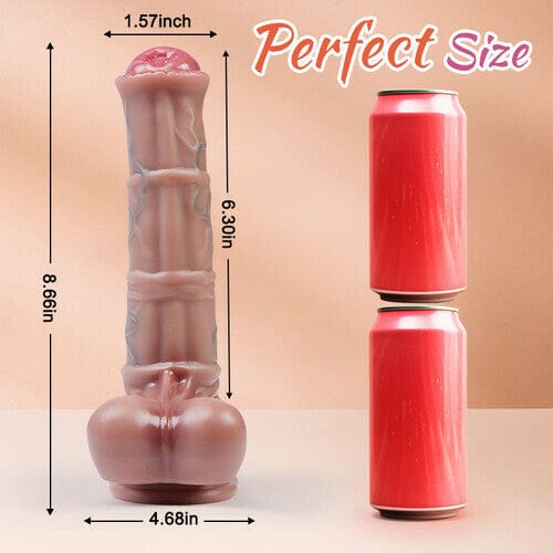 6.3" 3 Telescopic Swing 10 Vibrating Heating Horsewhip Monster Dildo