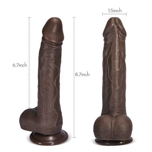 6.7" K05 Emulated Black Coffee Masculine Wireless Telescopic Rotating Vibrating Rod