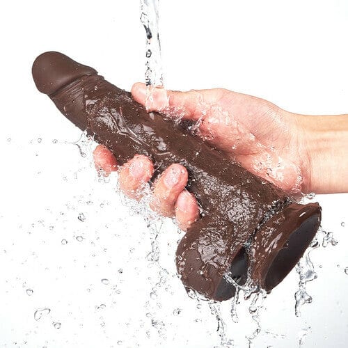6.7" K05 Emulated Black Coffee Masculine Wireless Telescopic Rotating Vibrating Rod
