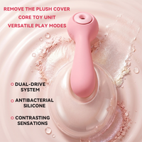 CoseeToy Fluffy Bunny Dual-Mouth Suction & Vibration Toy