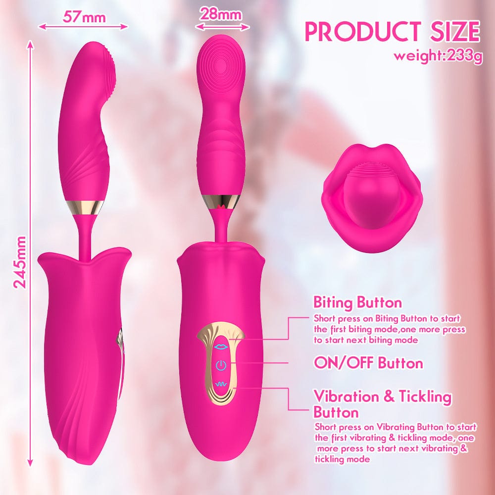 Rose Muncher Bite Vibrator G Spot Clitoris Stimulator Vagina Sucking Masturbator