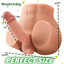 10.1Lb 2-in-1 Male Sex Torso with Realistic Dildo Testis and Anus