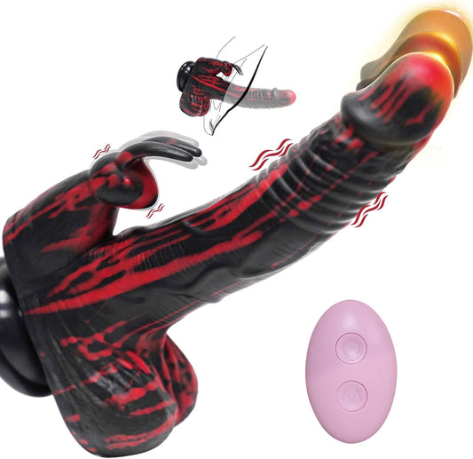 8.26" Rabbit Thrusting Rotation Realistic Dildo Clit G-Spot Vibrator