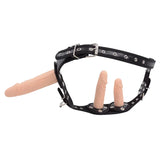 Black Pant & Flesh-Color Dildo