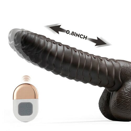 6.7" Pseudopenile Telescopic Swinging Penis Women's Liquid Silicone Masturbator Vibrating Rod Adult Sex Products Manufacturer