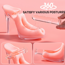 Stiletto High Heel Footjob Dual-Channel Masturbation Cup