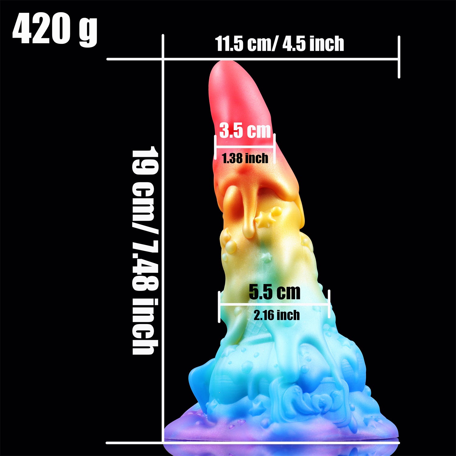 Rainbow Swirl 7.48“
