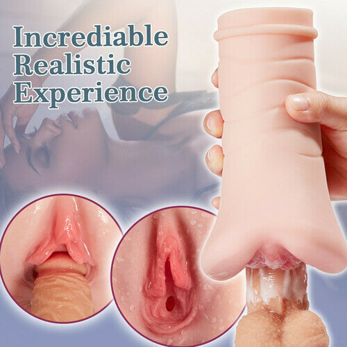 1.6Lb 2-in-1 Realistic Vagina and Ass Pocket Pussy Male Masturbator