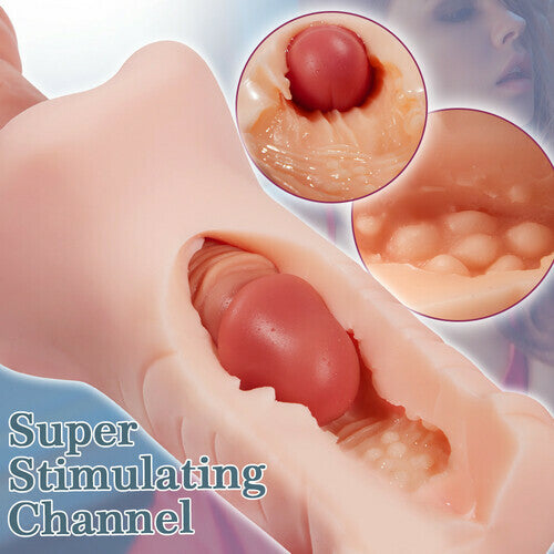 1.6Lb 2-in-1 Realistic Vagina and Ass Pocket Pussy Male Masturbator