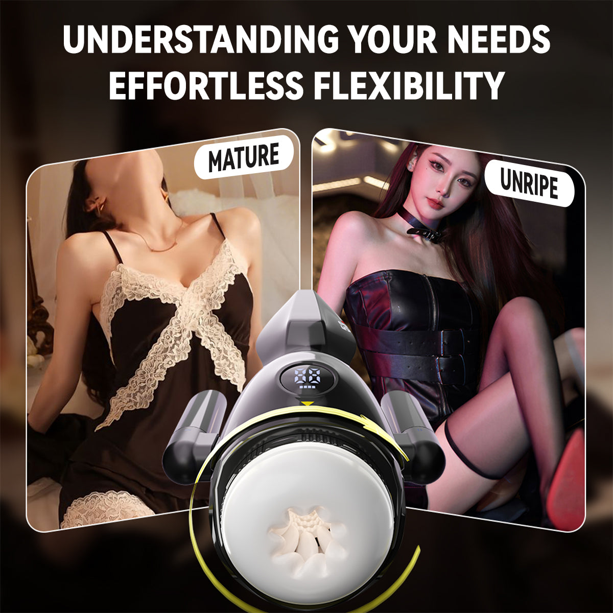 Tornado Night Ride Heavy-Duty Motorized Telescopic Masturbator Cup