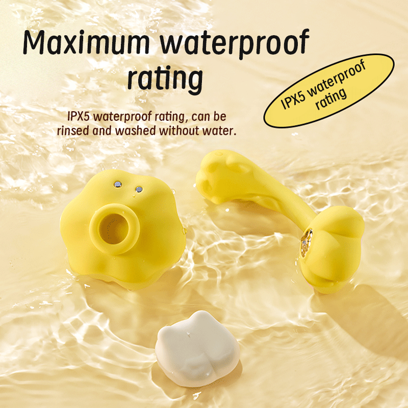 Golden Mushroom Treasure 2-in-1 Suction & Vibrating Toy with Smart Charging Case